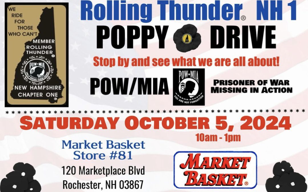 Rolling Thunder NH1 Hosts Poppy Drive: Make a Difference in Plymouth