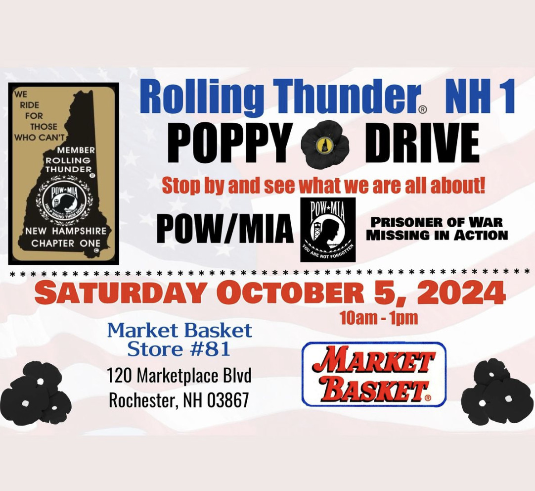 Get Involved: Rolling Thunder NH1’s Poppy Drive at Market Basket